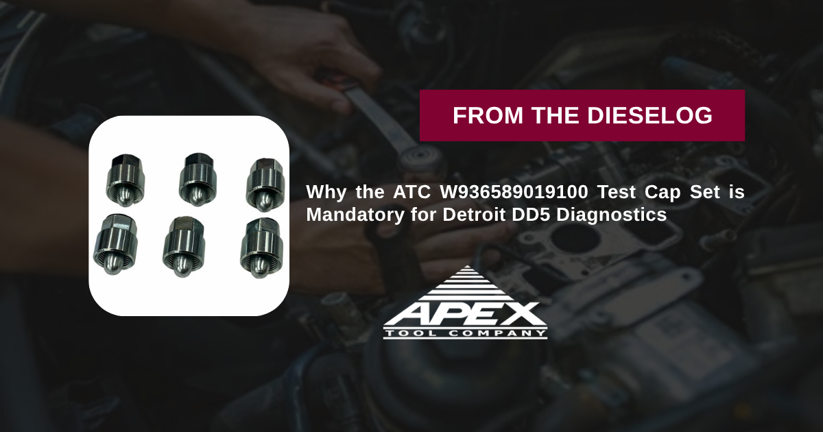 ATC W936589019100 Detroit Diesel DD5 High Pressure Fuel Rail Test Caps Set of 6 Main Tool View